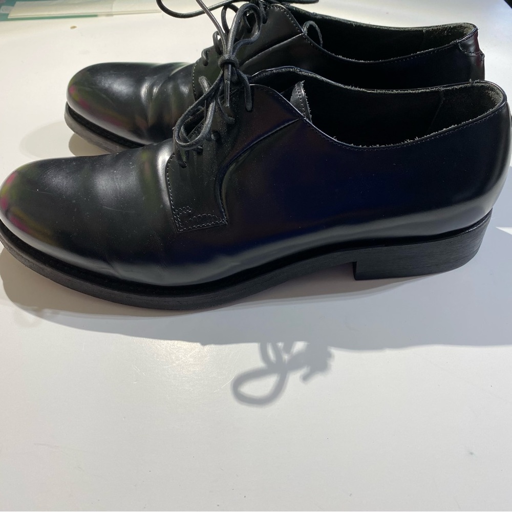 Pantanetti Men’s Italian Black leather dress shoes soft calf Size 42 -US Size 10
